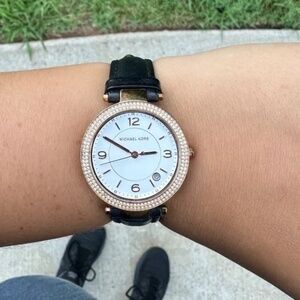Michael Kors White & Rose Gold Watch